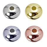 ≪定番!ロングセラー≫SV925/AG925 シルバー プレーン ソーサビーズ 3.2mm/4.5mm/5.8mm/6.8mm 3.2mm 穴径0.8mm ピンク 【100点】