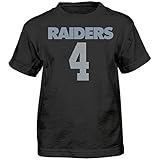 NFL Boys 4 – 7 Derek Carr Oakland Raiders Mainliner Name & Number半袖Tシャツ、ブラック、スモール/ ( 4 )