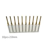 高品質10pcs / lot窒化チタンコーティングされた炭化物のPCB CNCフライスカッター2.0ミリメートル