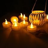 (愛の灯)Youngerbaby24/ボックス点滅する黄色光の喫煙時限誕生日パーティーの装飾クリスマスのLEDティーライトキャンドル（6時間オープン18時間オフ）