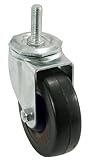 Shepherd Hardware 9023 4-Inch Soft Rubber Swivel Stem Caster, 1/2-Inch Stem Diameter, 200-lb Load Ca