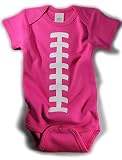 Baby Football One Piece Bodysuit Outfit Hot Pink (3-6 months) by Chamuco Customs