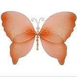 HangingバタフライオレンジクリスタルナイロンButterfliesメッシュデコレーション装飾赤ちゃん保育園寝室、女の子ルーム天井壁装飾ベビーシャワー、結婚式、誕生日パーティー、ブライダル、ホーム