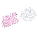 Kesoto 約288個 赤ちゃん おしゃぶり チャーム 玩具 おもちゃ ミニサイズ ベビーシャワー ペンダント パーティー 装飾 ２色選べる - ピンククリア