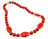 Deeyee Baby Teething Nursing Necklace Jewelry - BPA Free and FDA Approved - Red by Deeyee