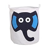 Quartストレージビン、AOLVOキャンバスStand Up Toy Organizer Collapsible Laundry Hamperバスケットバッグwith防水コーティング、赤ちゃんのおも