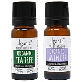 Jganic フランス製 オーガニック エッセンシャルオイル 精油 100%天然 (精油セット４, 10ml x2)