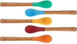 Avanchy Baby INFANT Bamboo Feeding Spoons - Fda Approved Bpa Free Silicone. A Great Baby Gift Set! 5