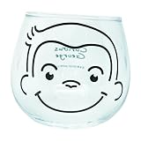 サンアート おさるのジョージ ゆらゆらグラス シンプルライン フェイス 約330ml 日本製 SAN4309