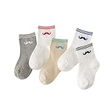 5組赤ちゃん男の子女の子口ひげパターンクルーソックスフロアソックス1-3 歳