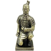 兵馬俑　中国　馬　青銅　真鍮製 Amazon.co.jp: 兵馬俑の彫刻、中国の兵馬俑禅寺院の戦士レトロな