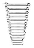 GearWrench 81925 14 pc. Full Polish Combination Non-Ratcheting Wrench Set,6-19 mm. Metric