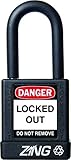 ZING 7037 RecycLock Safety Padlock Keyed Alike 1-1/2 Shackle 1-3/4 Body Black [並行輸入品]