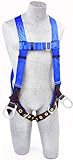 3M Protecta First AB17560 Fall Protection 5-Point Adjustment Full Body Harness, Back And Side D-Ring