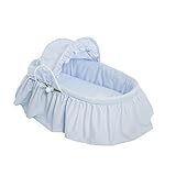 Cambrass Basket with Frills and Hood Une (47 x 84 cm, Classic Blue) by Cambrass