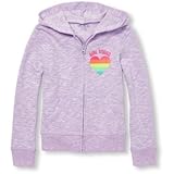 THE CHILDREN'S PLACE(ザ・チルドレンズプレイス) ガールズアクティブロングスリーブインベリッシュグラフィックフルジップフード ヘザーバイオレット アウターパーカー 10～12歳【並