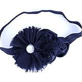 Baby Girl Headband Hairband Hairbow Bibs Hair Flower Clip Headwear (black) by COFFLED