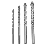 ガラス・タイル用ドリルビット 穴あけ 切削工具 ドリルビット 大理石・タイル・花崗岩カッター 6/8/10/12mm 4点セット Broadroot