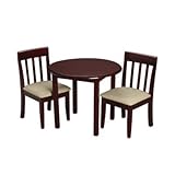 Gift Mark Children's Round Cherry Table with 2 Matching Upholstered Chairs by Gift Mark [並行輸入品]