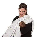 Premium Soft Bamboo Swaddle and Receiving Blanket - (Purple Super Star Baby 1 Pack) by LAMB