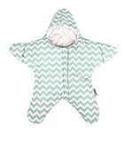 SK 海星ちゃんベビー寝袋、100％コットン軽く薄いベビー抱き布団、外出ベビー服・抱っこひも(グリーン)