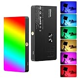 ULANZI LT002 RGBビデオライト、ポータブルLEDカメラライトパネル0-360フルカラー、CRI 95+ 2500-9000K LEDビデオライト、4000mAh充電式LED デジタル一眼レフライト ビデオブログ、写真、ビデオ会議用