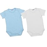 LAZA　新生児から ロンパース 赤ちゃん 綿100 半袖 Baby 2枚セット ベビー服 サイズ 41cm 43.5cm 46cm 48.5cm (18-24m：サイズ：48.5cm)