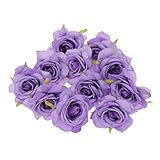 lychee 造花ヘッドプラスチックフォームローズ ホームウェディングパーティーデコレーション 20個 17N04D10UXB