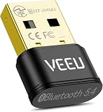 【業界トップクラスBluetooth5.4技術&ドライバー不要】VEEU Bluetoothアダプタ 5.4 Bluetooth USB アダプタ bluetooth レシーバー 超低遅延 小型 簡単な操作 最大通信距離20-30m ブルートゥース アダプタ EDR/LE対応(省電力) aptX対応 Win7/8.1/10/11対応 Mac非対応 、挿し込で即利用 (ブラック)
