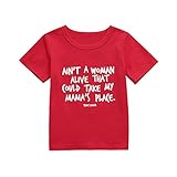 笑え熊 Tシャツ キッズ 普段着 子供用 半袖レター印刷 ベビー服 かわいい 幼児  満月/出産祝い/プレゼント 春夏 綿 18ｍ-4歳 (赤い, 100)