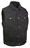 メンズバイカーバイクridingblkシャツカラーデニムベストuptoサイズ10 x lビッグサイズRegular ) 9XL DM1331Blk