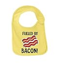 Fueled By Baconおもしろ幼児Jerseyよだれかけ カラー: イエロー