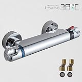 bennyue 浴室用 壁付 サーモスタット 水栓 混合栓 バス用水栓金具 シャワーバス水栓 高品質 節水シャワー 恒温混合栓