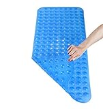 Nttrノンスリップ抗菌マッサージ16 x 39インチバスマット 16 x 39 inches ブルー bathtub mat 02