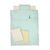 【日本製】 西川 リビング ポータブル・ミニ組ふとん<羽毛掛けふとん8点セット> (エッフェル) グリーン 1515-27017 【持ち運びらくらく専用バッグ付き】