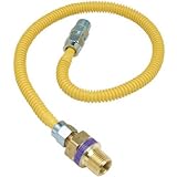 3/8" O.D. Gas Connector - 1/2" M.I.P. Safety+PLUS x 3/8" M.I.P.-1/2X3/8-36 GAS C (並行輸入品)