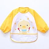 Oral-Q　子供用のエプロン　赤ちゃんの前掛け　可愛い雛絵芸術　防水袖のデザイン（３ヶ月～3歳、1セット）　Oral-Qから