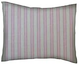 SheetWorld Crib / Toddler Percale Baby Pillow Case - Pink Dual Stripe - Made In USA by sheetworld