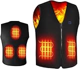 [ZHICHUAN] 加熱ベスト 日本製 ヒーターベスト 電熱ジャケット 3段階調温 作業ベストヒートベスト USB給電 強力発熱 (2XL