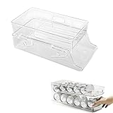 HAPPY SUGAR 缶ストッカー 缶収納ラック 缶ホルダー 缶ビール 冷蔵庫 収納 ラック スッキリ 簡単取り出し 透明 ディスペンサー キッチン収納 (350ml)