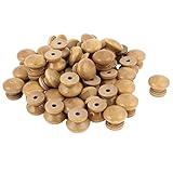 SODIAL(R) 家具引き出しドアキャビネットクローゼットウッドラウンドノブプルハンドル50個