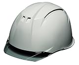 DICプラスチック ヘルメット 通気孔・透明ひさし・スチロールライナー付 AA11-CW-HA3E2-K11-GY-S