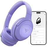 DOQAUS(ドカアス) ワイヤレスヘッドホン Bluetooth5.3 最大70時間連続再生 3EQモード 有線無線両用 AAC対応 マルチポイント 密閉型 マイク内蔵 オーバーイヤー PC・スマホ・ウォークマン対応 軽量 slim版 LIFE5 (うすむらさき)