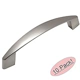 Cosmas 3335snサテンニッケルキャビネットハードウェアハンドルプル – 3 – 3 / 4 " ( 96 mm )穴中心 – 10パック