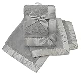 American Baby Company Sherpa Receiving Blanket, Gray by American Baby Company