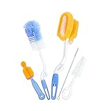 哺乳びん 乳首洗浄ブラシセット- MOEKIBY ベビー 洗浄用ブラシ 抗菌哺乳瓶ブラシ ナイロン 哺乳びん専用 ブラシセット スポンジ プラスチックびん用 ほ乳びんブラシ スポンジタイプ 耐久性抜群