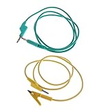 Dolity 4mm　バナナ→ワニ口クリップ試験リード　 4mmバナナ→バナナ試験リード　部品　ソフト