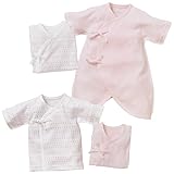 西松屋 [EFD] 新生児肌着4点セット（ノルディック柄） 【新生児50-60cm】　ピンク