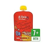 唐辛子の130グラムを楽しんチキン＆麺のキッチンどっさり (Ella's) (x 4) - Ella's Kitchen Oodles of Fun Chicken & Noodles with Re