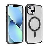 【HQ＆LP】Magsafe対応i Phone15ケース 超薄型 マグネット搭載 ワイヤレス充電 耐衝撃 耐久性 全面保護 黄ばみなし イフォン15 カバー (iPhone15promax, black)